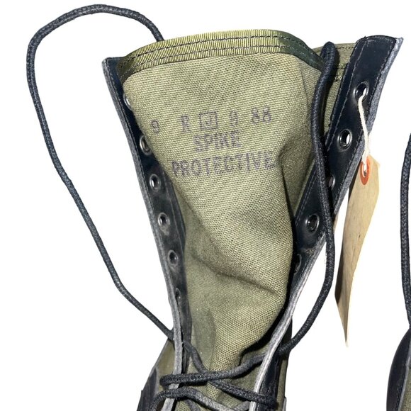 Vintage Mens Jungle Boots Size 9 Green DMS Protective Panama Sole Deadstock New - Picture 16 of 16